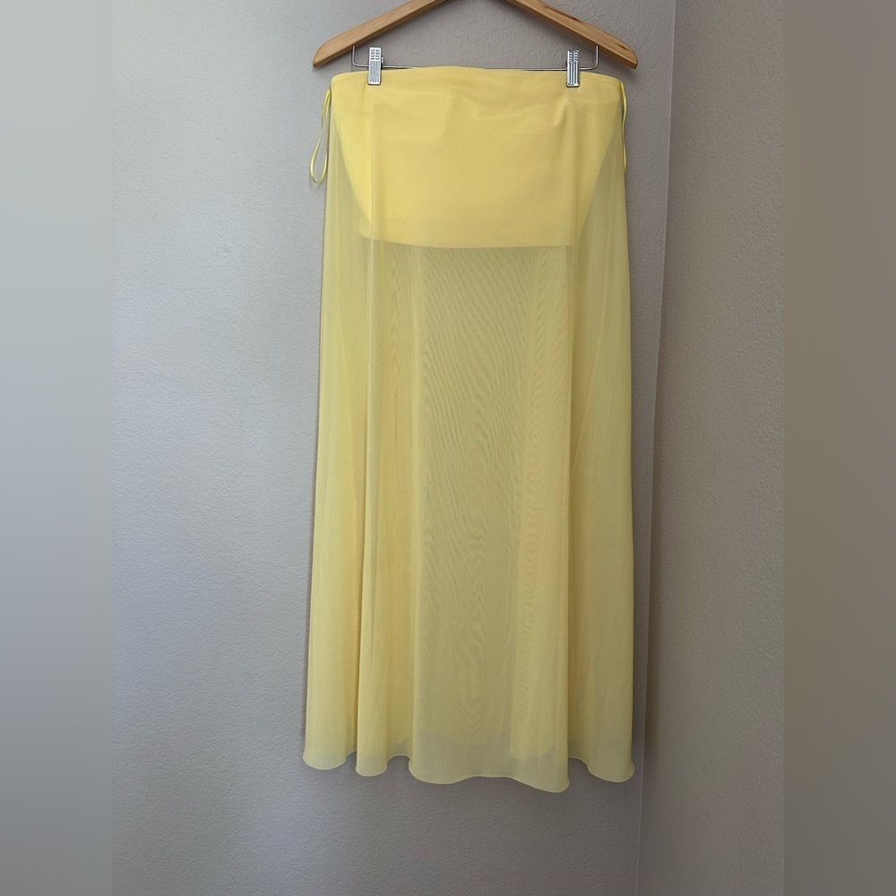 Anthro DOLAN Sheer Mesh Tube Top M yellow,, Rare, Bohemian, Resort Wear, Coastal